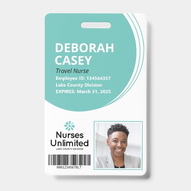 Tarjeta de seguridad de identificación de empleado (Anverso)