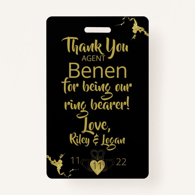 Tarjeta de seguridad del portador de anillo (Reverso)