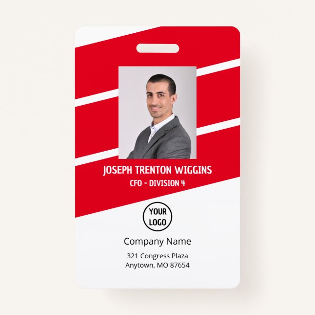 Tarjeta de seguridad fotográfica de empresa/emplea (Anverso)