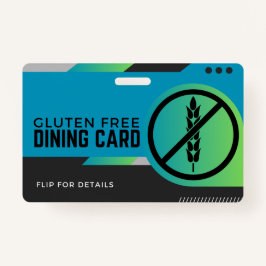 Tarjeta de seguridad Gluten Free Dining Restaurant