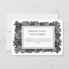 Tarjeta de Seguridad para Boda de Rosas Blancas y