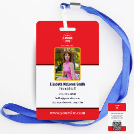 Tarjeta de seguridad roja profesional: foto y comp