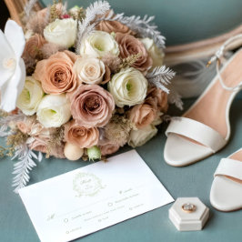 Tarjeta de selección de comidas de Escudo floral c