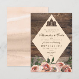 TARJETA DE SELECCIÓN DE TEMPLOS LDS | Floral Rusti