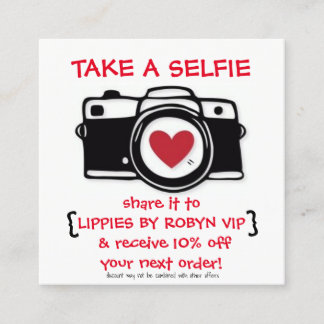 Tarjeta de Selfie del descuento - tarjeta de la
