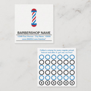 tarjeta de sello de barra de barbería