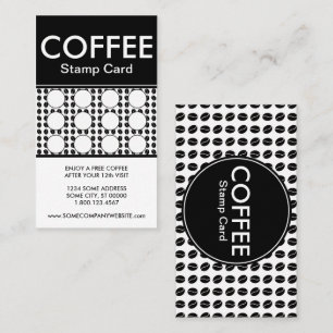 tarjeta de sello de centro de café