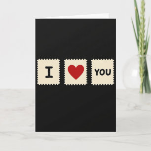 Tarjeta de Sello de Correo 'Te Amo'