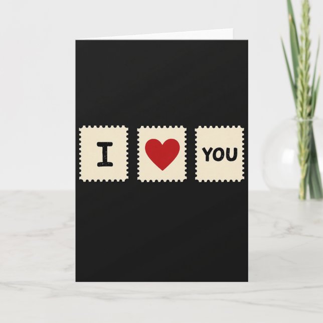 Tarjeta de Sello de Correo 'Te Amo' (Anverso)