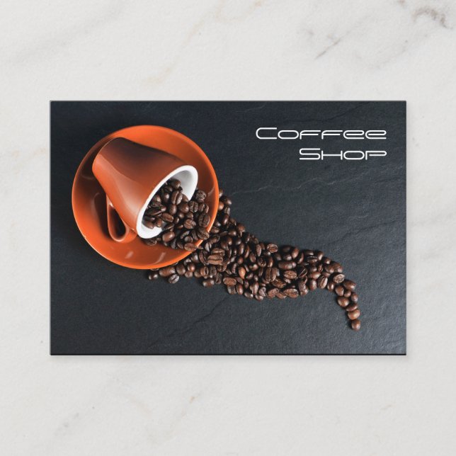 Tarjeta de sello de fidelidad de tienda de café co (Anverso)