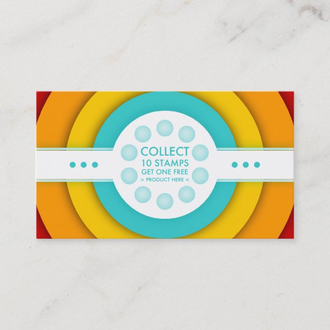 tarjeta de sello de fidelidad retro (Anverso)