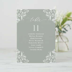Tarjeta de Señal de Carta de Asientos de Boda de V