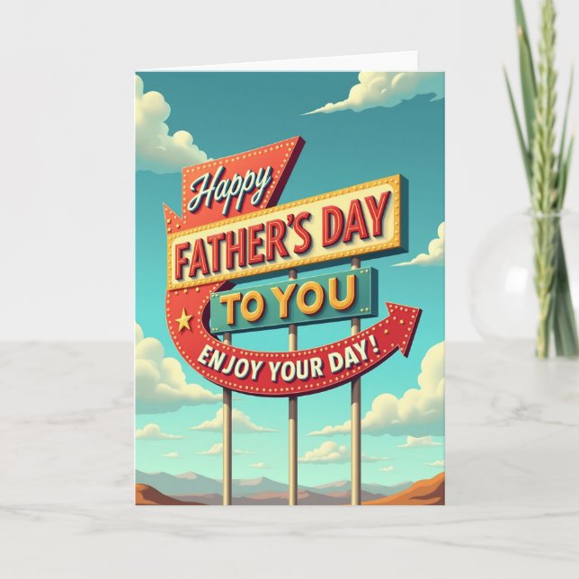 Tarjeta de Señal de Feliz Día del Padre (Anverso)