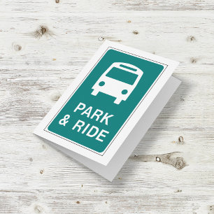 Tarjeta de señal de parque y viaje