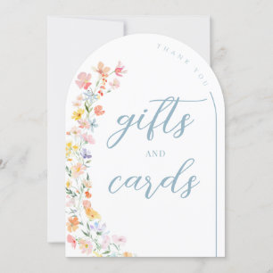 Tarjeta de Señal de Tarjetas y Regalos de Boda de 