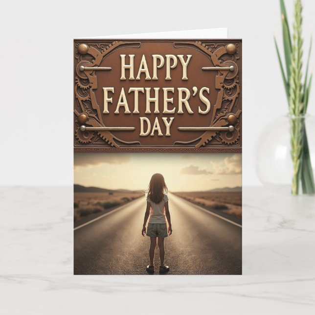 Tarjeta de Señal del Día del Padre Steampunk (Anverso)
