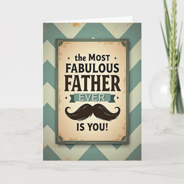 Tarjeta de Señal Vintage de Padre Fabuloso (Anverso)