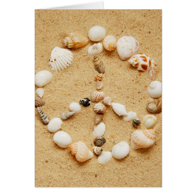 Tarjeta de señalización Seashell Peace (Frente)