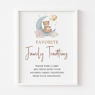 Tarjeta de señalización sobre tradición familiar f