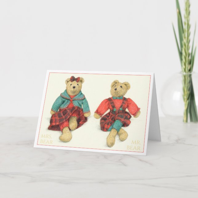TARJETA DE SEÑOR Y SEÑORA OSO (Anverso)