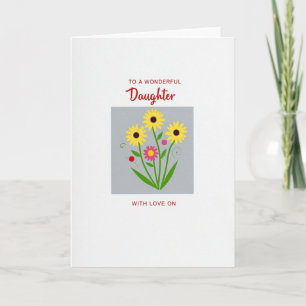 Tarjeta de sentimiento de flor de Chevron