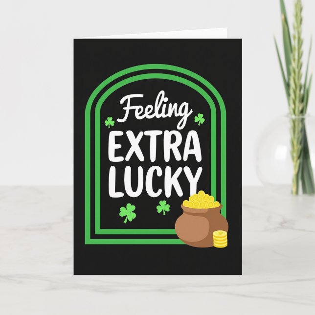 Tarjeta de Sentimiento Extra Afortunado (Anverso)