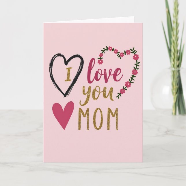 Tarjeta de Sentimiento Te Quiero Mamá (Anverso)