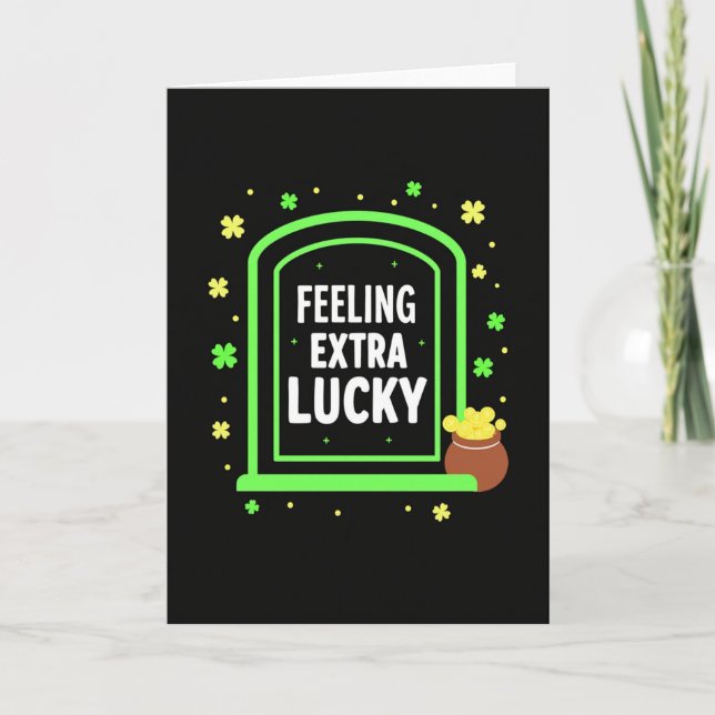 Tarjeta de Sentirse Extra Afortunado (Anverso)