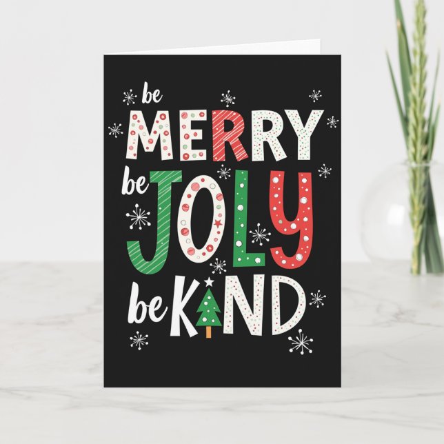 Tarjeta de ser alegre, ser feliz y ser amable (Anverso)