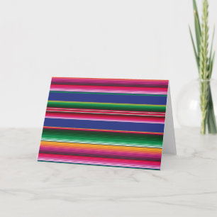 Tarjeta de serape en blanco