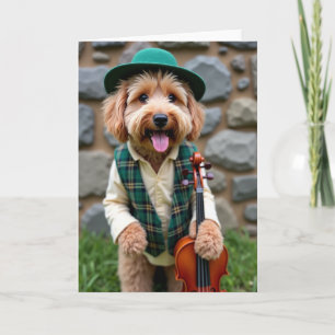 Tarjeta de Serenata de Perro Elegante