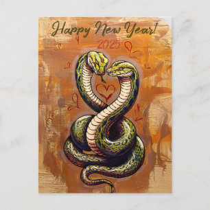 Tarjeta de serpiente de madera para deseo de amor 