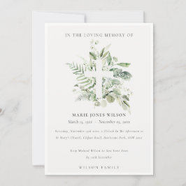 Tarjeta de servicio conmemorativo Eucalyptus Fern