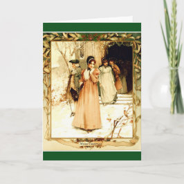 Tarjeta de servicio de Navidades restaurados de ép