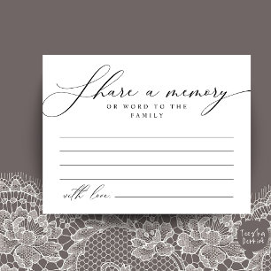 Tarjeta de servicio funerario, comparte un recuerd