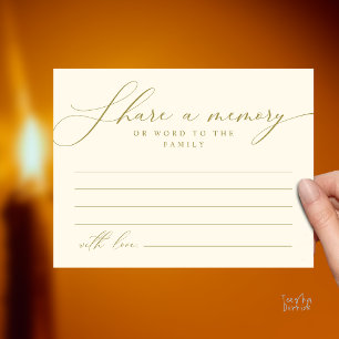 Tarjeta de servicio funerario, comparte un recuerd