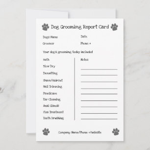 Tarjeta de servicios editable Dog Grooming