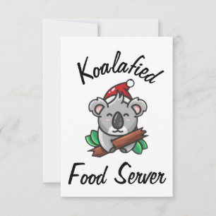 Tarjeta de servidor de comida Koalafied