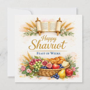 Tarjeta de Shavuot, Frutas del Festival de Saludo 