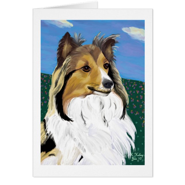 Tarjeta de Sheltie (Frente)