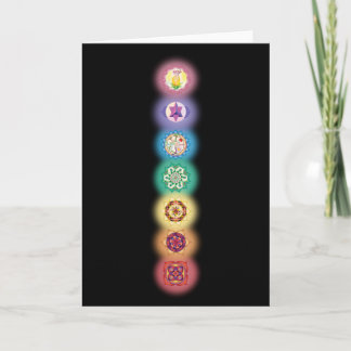 Tarjeta de siete Chakras
