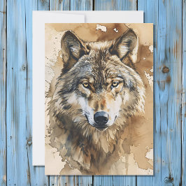 Tarjeta de significación animal Wolf Totem Spirit