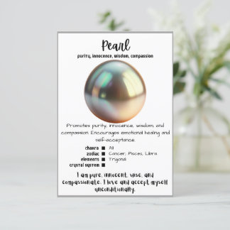 Tarjeta de significación Pearl Crystal