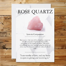 Tarjeta de significado de cristal - Rosa Quartz