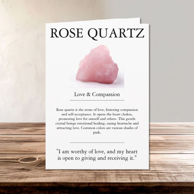Tarjeta de significado de cristal - Rosa Quartz (Subido por el creador)