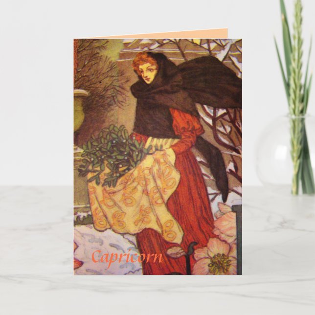 Tarjeta de Signo Astrológico "Capricornio" (Anverso)