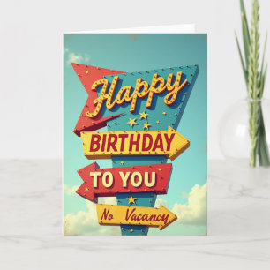 Tarjeta de signo de marquesina de cumpleaños
