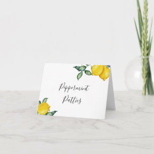 Tarjeta de signo de tabla editable Lemons