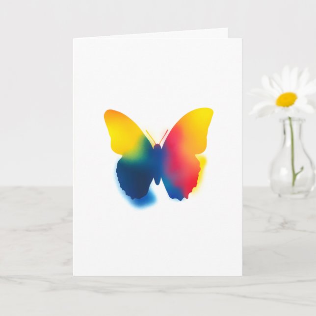 Tarjeta de silicona de mariposa de pintura con spr (Planta pequeña)