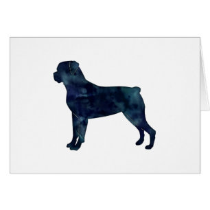 Tarjeta de silicona Rottweiler Black Watercolor